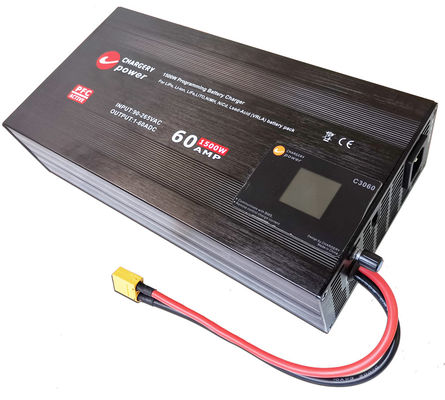 30V 1500W নিয়মিত ভোল্টেজ বর্তমান ব্যাটারি চার্জার অ্যাডাপ্টার SMPS 1S 4S 8S 60A