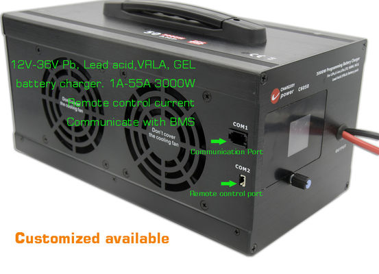 44.1V 3000W এসি থেকে ডিসি ব্যাটারি চার্জার লিথিয়াম সেল চার্জার 12V 24V 36V PB VRLA